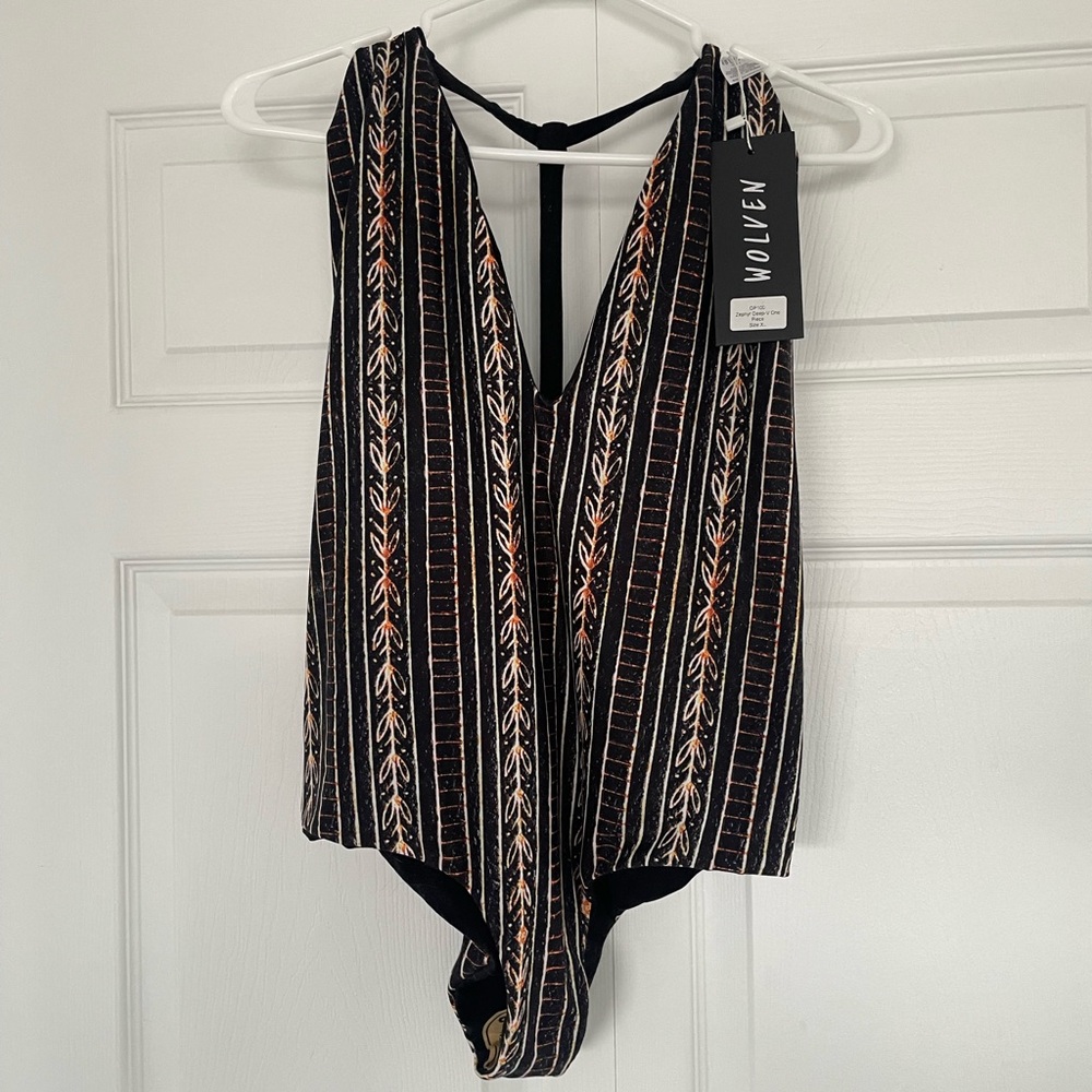 Wolven Zephyr Deep-V One Piece Women's Swimsuit or Bodysuit XL
